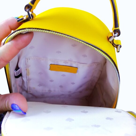 Kate Spade Yellow CONVERTIBLE Mini Backpack FREE Shipping - Picture 7 of 7